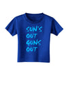 Suns Out Guns Out - Blue Toddler T-Shirt Dark-Toddler T-Shirt-TooLoud-Royal-Blue-2T-Davson Sales