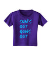 Suns Out Guns Out - Blue Toddler T-Shirt Dark-Toddler T-Shirt-TooLoud-Purple-2T-Davson Sales