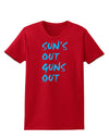 Suns Out Guns Out - Blue Womens Dark T-Shirt-TooLoud-Red-X-Small-Davson Sales