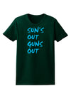 Suns Out Guns Out - Blue Womens Dark T-Shirt-TooLoud-Forest-Green-Small-Davson Sales