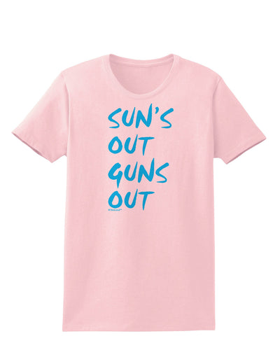 Suns Out Guns Out - Blue Womens T-Shirt-Womens T-Shirt-TooLoud-PalePink-X-Small-Davson Sales