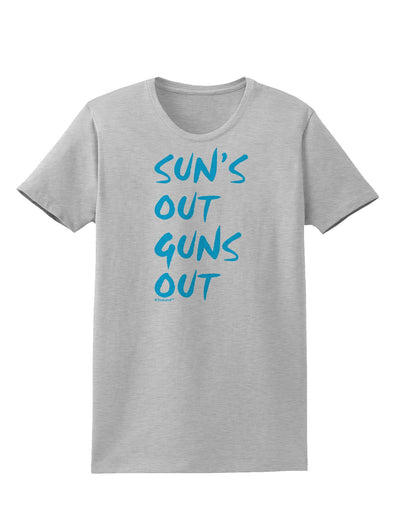 Suns Out Guns Out - Blue Womens T-Shirt-Womens T-Shirt-TooLoud-AshGray-X-Small-Davson Sales