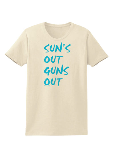 Suns Out Guns Out - Blue Womens T-Shirt-Womens T-Shirt-TooLoud-Natural-X-Small-Davson Sales