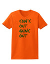 Suns Out Guns Out - Blue Womens T-Shirt-Womens T-Shirt-TooLoud-Orange-X-Small-Davson Sales