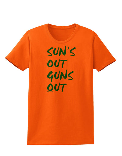 Suns Out Guns Out - Blue Womens T-Shirt-Womens T-Shirt-TooLoud-Orange-X-Small-Davson Sales