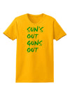 Suns Out Guns Out - Blue Womens T-Shirt-Womens T-Shirt-TooLoud-Gold-X-Small-Davson Sales