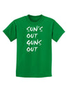 Suns Out Guns Out Childrens Dark T-Shirt-Childrens T-Shirt-TooLoud-Kelly-Green-X-Small-Davson Sales