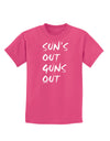 Suns Out Guns Out Childrens Dark T-Shirt-Childrens T-Shirt-TooLoud-Sangria-X-Small-Davson Sales