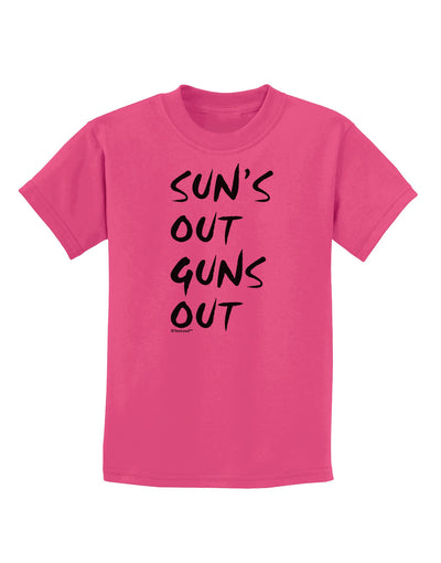 Suns Out Guns Out Childrens T-Shirt-Childrens T-Shirt-TooLoud-Sangria-X-Small-Davson Sales