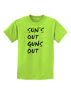 Suns Out Guns Out Childrens T-Shirt-Childrens T-Shirt-TooLoud-Lime-Green-X-Small-Davson Sales