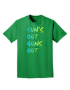 Suns Out Guns Out - Gradient Colors Adult Dark T-Shirt-Mens T-Shirt-TooLoud-Kelly-Green-Small-Davson Sales