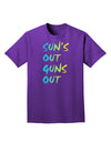 Suns Out Guns Out - Gradient Colors Adult Dark T-Shirt-Mens T-Shirt-TooLoud-Purple-Small-Davson Sales