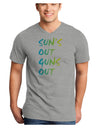 Suns Out Guns Out - Gradient Colors Adult V-Neck T-shirt-Mens V-Neck T-Shirt-TooLoud-HeatherGray-Small-Davson Sales