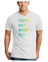 Suns Out Guns Out - Gradient Colors Adult V-Neck T-shirt-Mens V-Neck T-Shirt-TooLoud-White-Small-Davson Sales