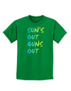 Suns Out Guns Out - Gradient Colors Childrens Dark T-Shirt-Childrens T-Shirt-TooLoud-Kelly-Green-X-Small-Davson Sales