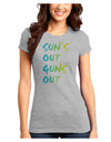 Suns Out Guns Out - Gradient Colors Juniors T-Shirt-Womens Juniors T-Shirt-TooLoud-Ash-Gray-Juniors Fitted X-Small-Davson Sales