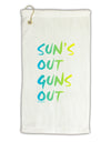 Suns Out Guns Out - Gradient Colors Micro Terry Gromet Golf Towel 16 x 25 inch-Golf Towel-TooLoud-White-Davson Sales