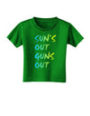 Suns Out Guns Out - Gradient Colors Toddler T-Shirt Dark-Toddler T-Shirt-TooLoud-Clover-Green-2T-Davson Sales