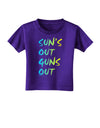 Suns Out Guns Out - Gradient Colors Toddler T-Shirt Dark-Toddler T-Shirt-TooLoud-Purple-2T-Davson Sales