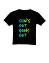 Suns Out Guns Out - Gradient Colors Toddler T-Shirt Dark-Toddler T-Shirt-TooLoud-Black-2T-Davson Sales