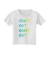 Suns Out Guns Out - Gradient Colors Toddler T-Shirt-Toddler T-Shirt-TooLoud-White-2T-Davson Sales