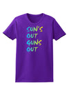 Suns Out Guns Out - Gradient Colors Womens Dark T-Shirt-TooLoud-Purple-X-Small-Davson Sales