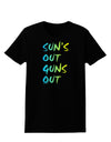 Suns Out Guns Out - Gradient Colors Womens Dark T-Shirt-TooLoud-Black-X-Small-Davson Sales