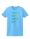 Suns Out Guns Out - Gradient Colors Womens T-Shirt-Womens T-Shirt-TooLoud-Aquatic-Blue-X-Small-Davson Sales