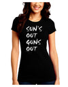 Suns Out Guns Out Juniors Crew Dark T-Shirt-T-Shirts Juniors Tops-TooLoud-Black-Juniors Fitted Small-Davson Sales