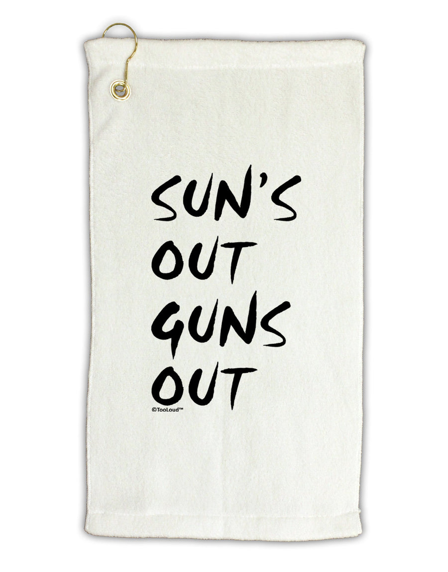 Suns Out Guns Out Micro Terry Gromet Golf Towel 16 x 25 inch-Golf Towel-TooLoud-White-Davson Sales