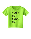 Suns Out Guns Out Toddler T-Shirt-Toddler T-Shirt-TooLoud-Lime-Green-2T-Davson Sales