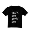 Suns Out Guns Out Toddler T-Shirt Dark-Toddler T-Shirt-TooLoud-Black-2T-Davson Sales