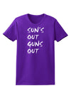 Suns Out Guns Out Womens Dark T-Shirt-TooLoud-Purple-X-Small-Davson Sales