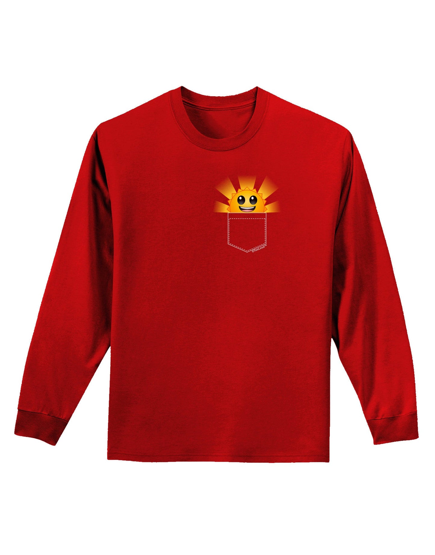 Sunshine In My Pocket Adult Long Sleeve Dark T-Shirt-TooLoud-Red-Small-Davson Sales