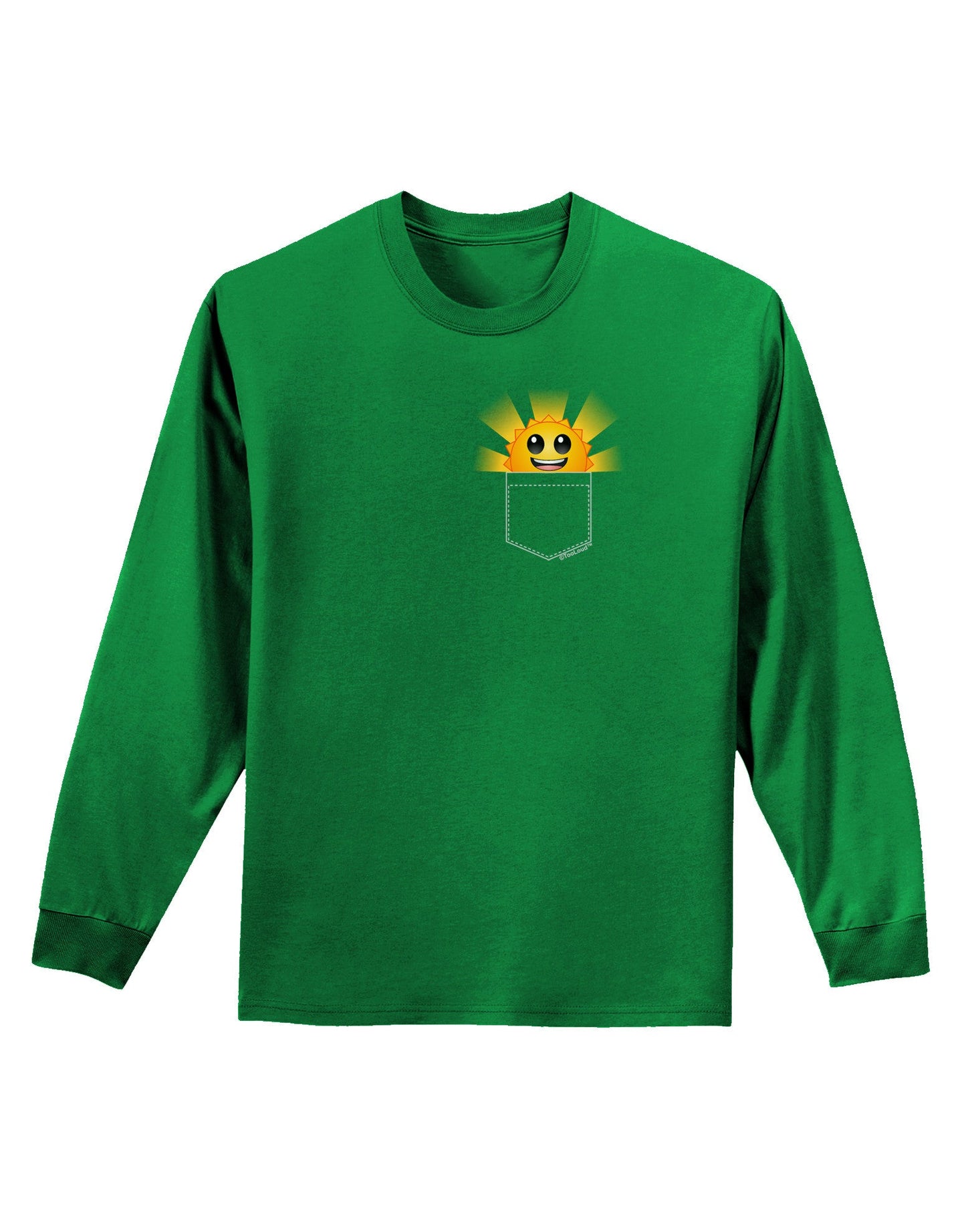 Sunshine In My Pocket Adult Long Sleeve Dark T-Shirt-TooLoud-Kelly-Green-Small-Davson Sales