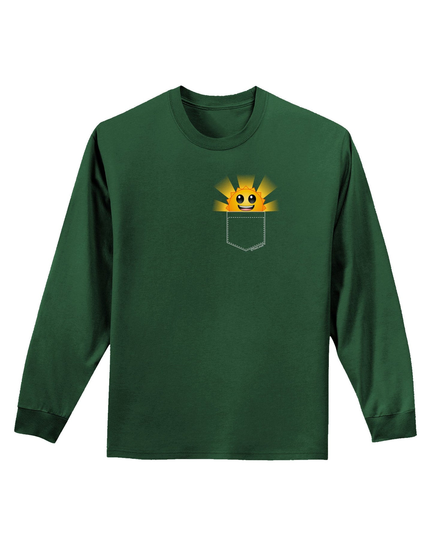 Sunshine In My Pocket Adult Long Sleeve Dark T-Shirt-TooLoud-Dark-Green-Small-Davson Sales