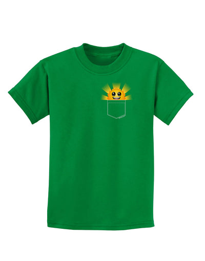 Sunshine In My Pocket Childrens Dark T-Shirt-Childrens T-Shirt-TooLoud-Kelly-Green-X-Small-Davson Sales