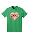 Super Cute Kawaii Hearts Adult Dark T-Shirt-Mens T-Shirt-TooLoud-Kelly-Green-Small-Davson Sales