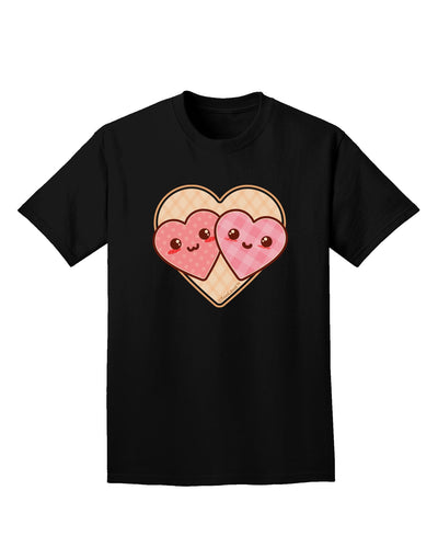 Super Cute Kawaii Hearts Adult Dark T-Shirt-Mens T-Shirt-TooLoud-Black-Small-Davson Sales