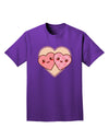 Super Cute Kawaii Hearts Adult Dark T-Shirt-Mens T-Shirt-TooLoud-Purple-Small-Davson Sales