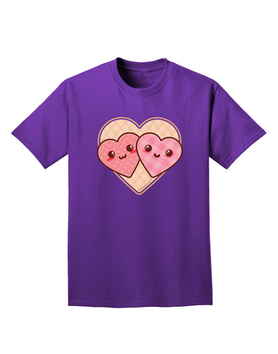 Super Cute Kawaii Hearts Adult Dark T-Shirt-Mens T-Shirt-TooLoud-Purple-Small-Davson Sales