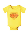 Super Cute Kawaii Hearts Baby Romper Bodysuit-Baby Romper-TooLoud-Yellow-06-Months-Davson Sales