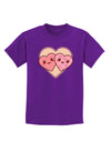 Super Cute Kawaii Hearts Childrens Dark T-Shirt-Childrens T-Shirt-TooLoud-Purple-X-Small-Davson Sales