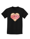 Super Cute Kawaii Hearts Childrens Dark T-Shirt-Childrens T-Shirt-TooLoud-Black-X-Small-Davson Sales