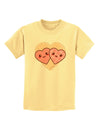 Super Cute Kawaii Hearts Childrens T-Shirt-Childrens T-Shirt-TooLoud-Daffodil-Yellow-X-Small-Davson Sales