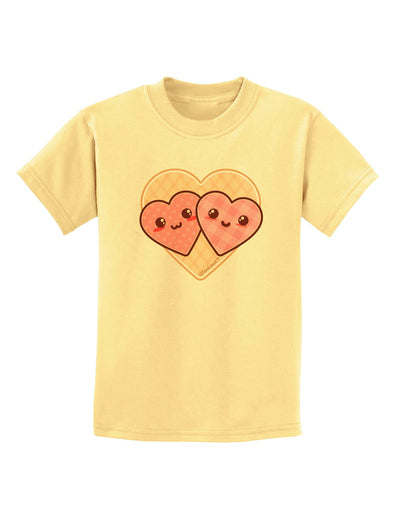 Super Cute Kawaii Hearts Childrens T-Shirt-Childrens T-Shirt-TooLoud-Daffodil-Yellow-X-Small-Davson Sales