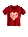 Super Cute Kawaii Hearts Toddler T-Shirt Dark-Toddler T-Shirt-TooLoud-Red-2T-Davson Sales