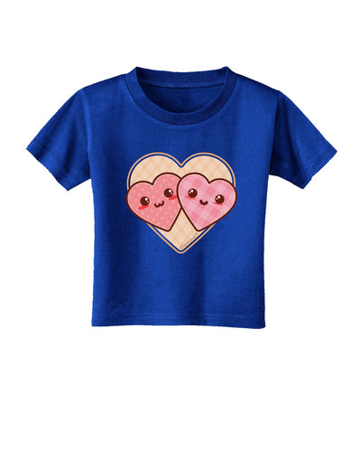 Super Cute Kawaii Hearts Toddler T-Shirt Dark-Toddler T-Shirt-TooLoud-Royal-Blue-2T-Davson Sales