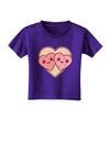 Super Cute Kawaii Hearts Toddler T-Shirt Dark-Toddler T-Shirt-TooLoud-Purple-2T-Davson Sales