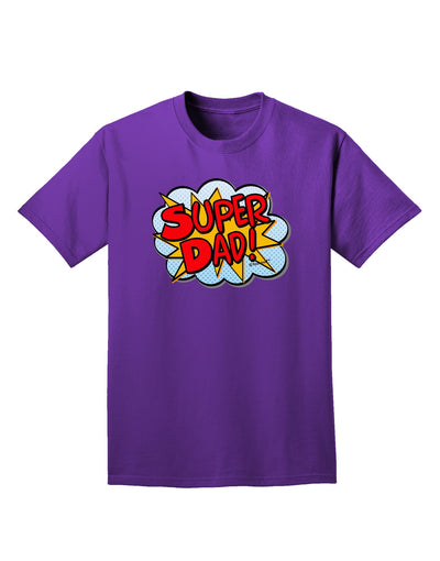 Super Dad - Superhero Comic Style Adult Dark T-Shirt-Mens T-Shirt-TooLoud-Purple-Small-Davson Sales